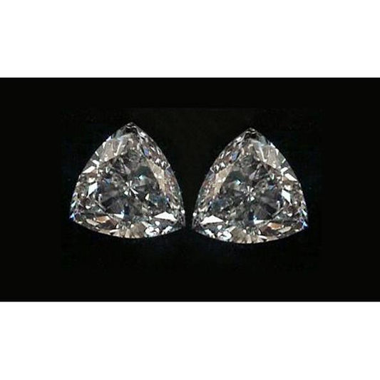 Paar 3 Karat Trilliant-geschliffene Dreieck-Trillion-Diamanten, G Si, lose Diamanten