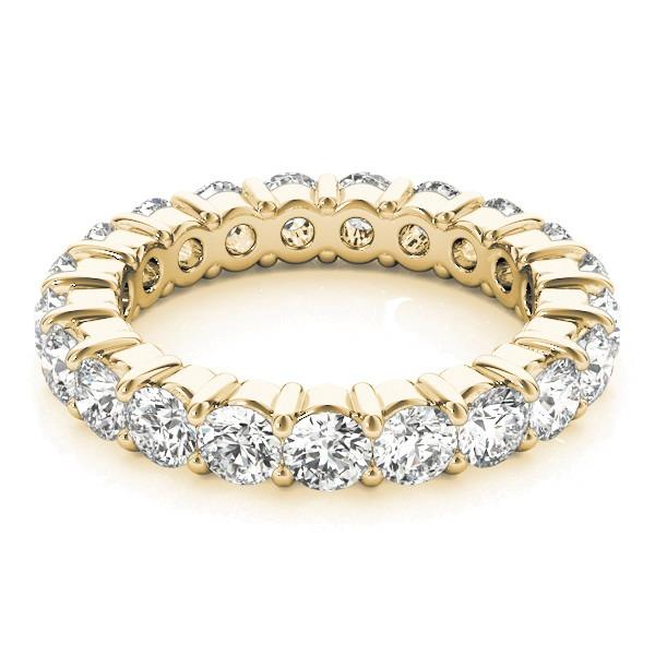 Eternity Band 14 Karat Gelbgold mit Brillant – Seitenansicht