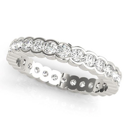 0,18 Karat Edler Diamant Eternity Band in 14K Weißgold