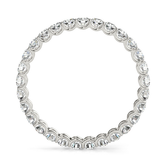 Brillant Eternity Band 3,60 Karat 14K Weißgold – Frontansicht