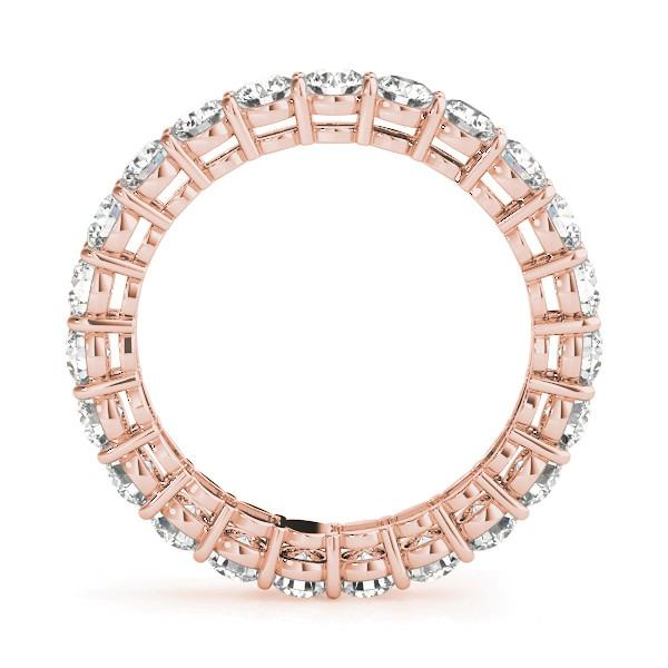 Eternity Band 14K Roségold mit Diamant – Frontansicht