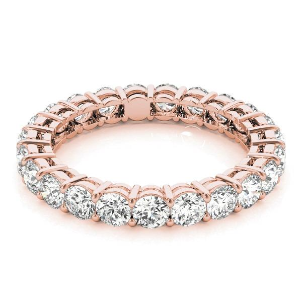 Brillantschliff Diamant Ring in 14K Roségold – Seitenansicht