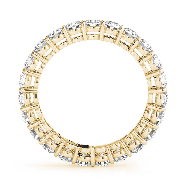 Rund-Brillant Edler Diamant Ring in 14K Gelbgold – Frontansicht