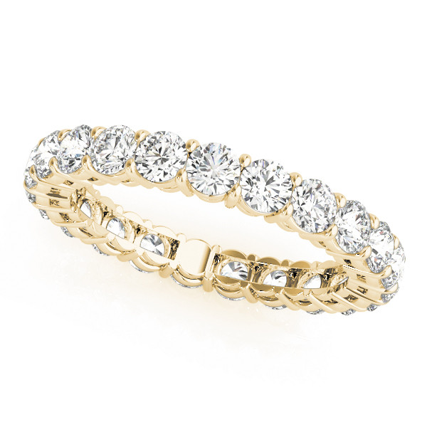 Rund-Brillant Edler Diamant Ring in 14K Gelbgold – Hauptansicht