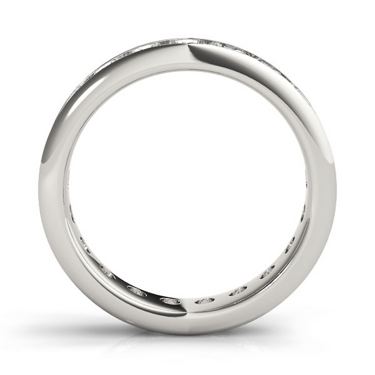 Rund-Brillant Brillant Ring in 14 Karat Weißgold – Frontansicht