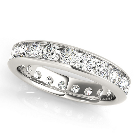 Brillant Eternity Band 3,8 Karat 14 Karat Weißgold – Hauptansicht