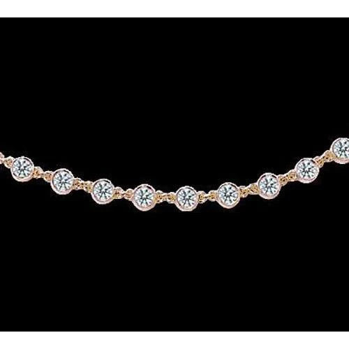30 Karat Yards Echt Diamant Halskette Anhänger Gelbgold 