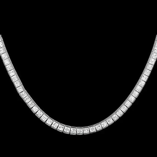 30-Zeiger-Tenniskette mit funkelnden Echt Diamanten