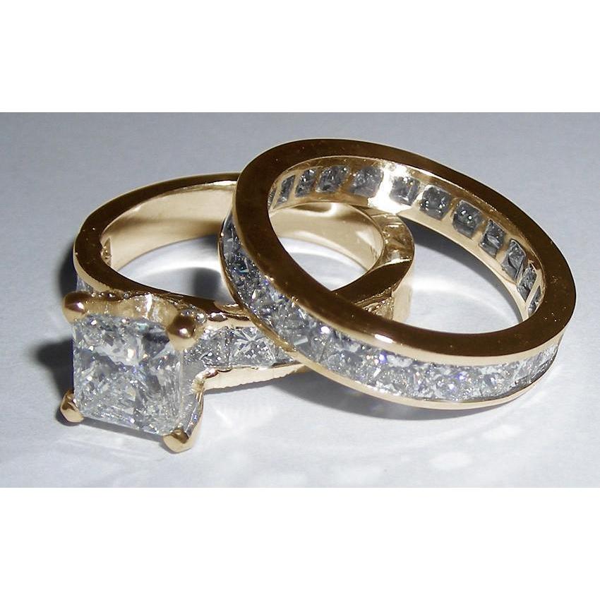 3,01 Karat Fancy-Diamant im Princess-Schliff, Verlobungsring aus echtem Gold