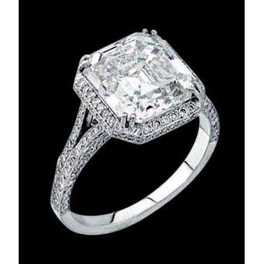 3,01 ct. Strahlender  Echt Diamantring Solitär mit Akzenten Damenschmuck