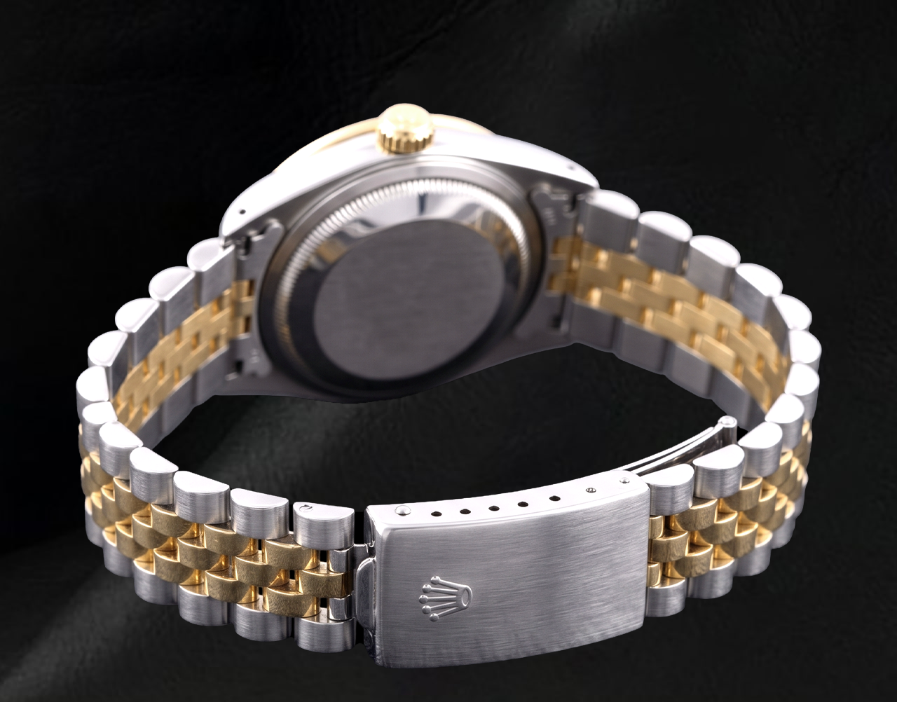 Rolex 68273 Datejust 31 mm Bicolor Uhr mit silbernem Diamantzifferblatt