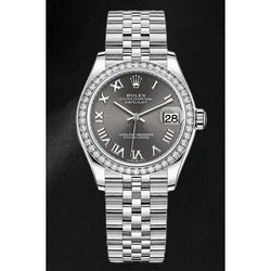 31 mm Rolex Dame Datejust 278240 graue Stahluhr mit römischem Zifferblatt