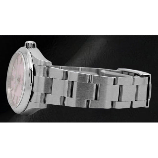 Damen-Stahluhr in Bonbonrosa Rolex