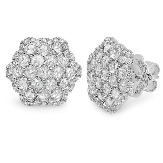 320-Karat-Echt-Diamant-Ohrstecker-Halo-Weissgold-14K