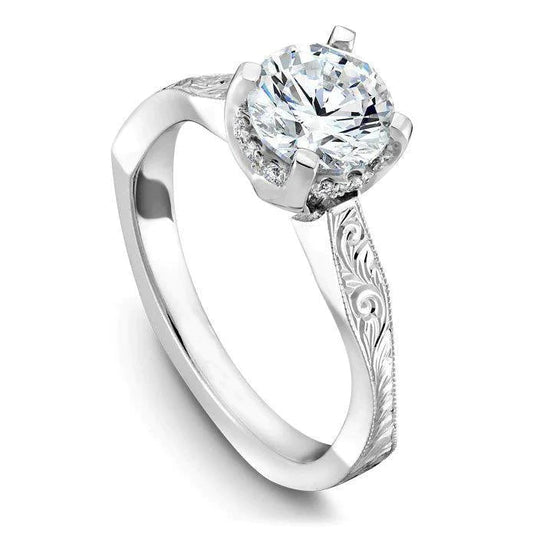 3,20 Karat Wunderschöner Vintage Style Echt Diamant Weißgold Ehering