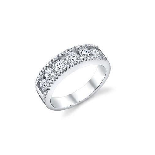 3,30 ct funkelnder runder Diamant Damen Ehering Weißgold - harrychadent.de