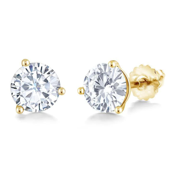 3,30 ct. Echt Diamanten Damen Ohrstecker Gelbgold 14K