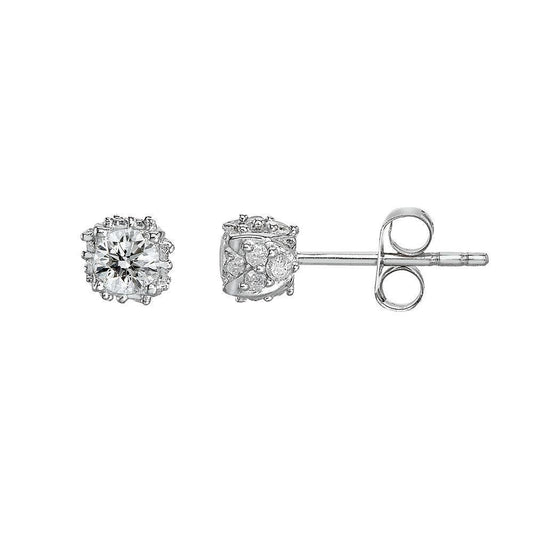 3,60 ct runde Brillantschliff funkelnde Echt Diamanten Damen Ohrstecker