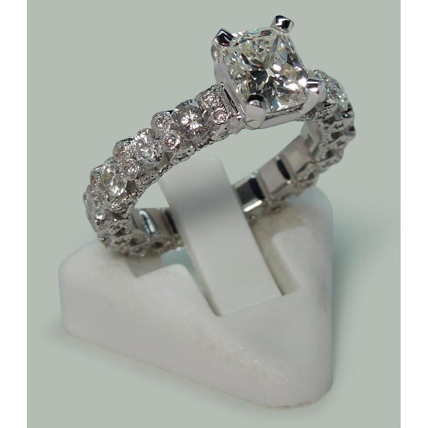 3,75 ct Ring mit strahlenden & runden Echt Diamanten zum Hochzeitstag