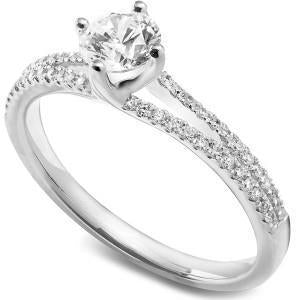 3,75 ct runder Brillantschliff Echt Diamant Ehering Gold 14K