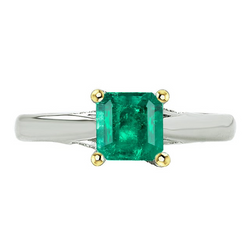 Feiner Farbstein-Ring mit GIA-Zertifiziert Kolumbianischer