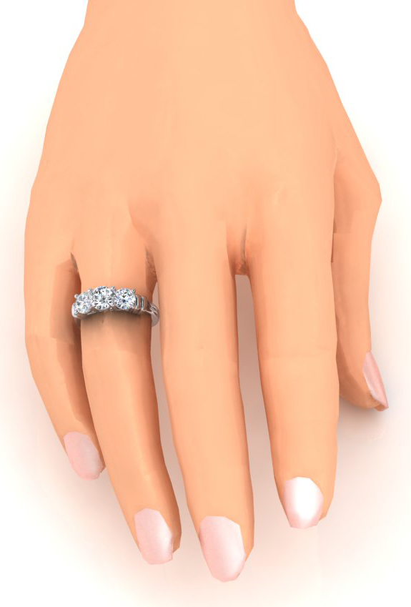 3 Stein Diamant Ring Echt