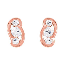 14K Roségold Edler Diamant Ohrringe – 3,25-Karat Old Mine Cut
