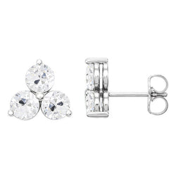Naturreiner Diamant Ohrringe 6 Karat – 14K Weißgold