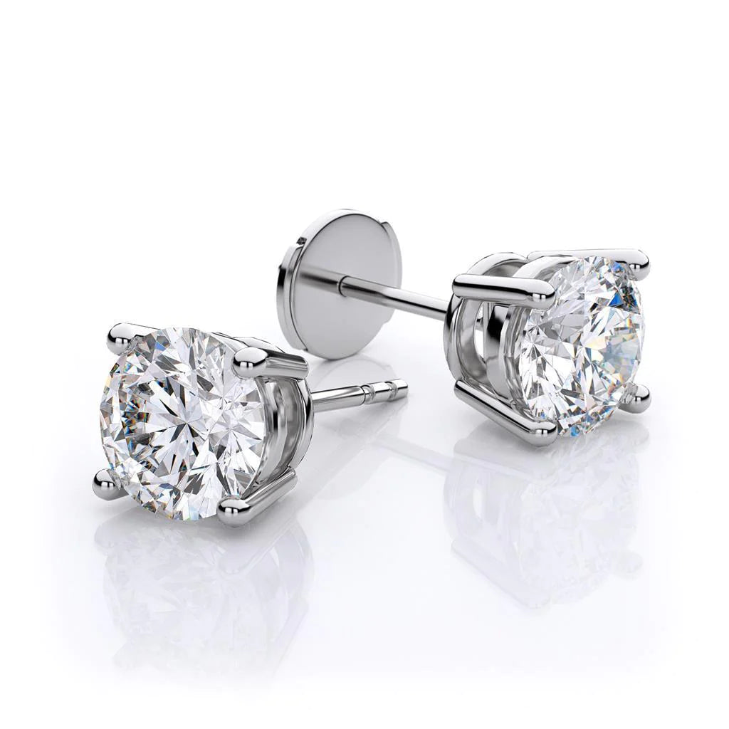 3.00 Carat Echt DiamantStuds Earrings White Gold 14K