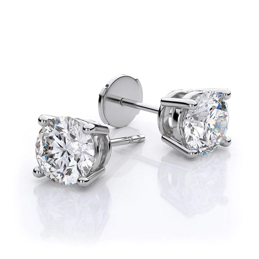 3.00 Carat Echt DiamantStuds Earrings White Gold 14K