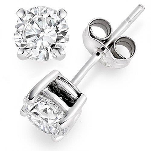 3.00 Carats Echt Diamanten Studs Earrings 14K White Gold