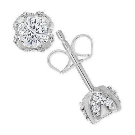 3.20 Ct Gorgeous Runden Cut Echt Diamants Lady Studs Earring White Gold