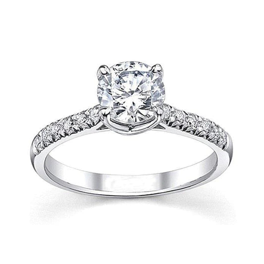 3.20 Karat Runder Echt Diamanten Jubiläumsring Weißgold 14K