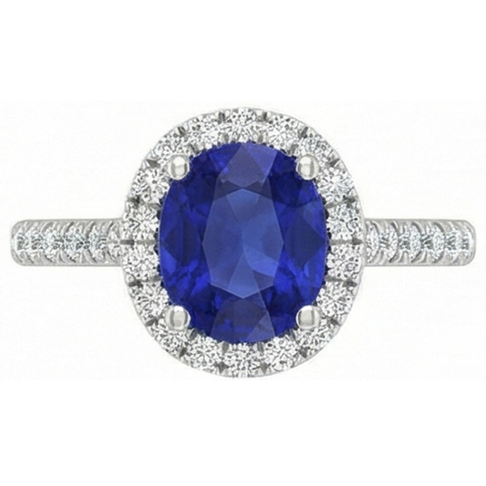 echter oval diamant 3.25Karat ring Seitenansicht