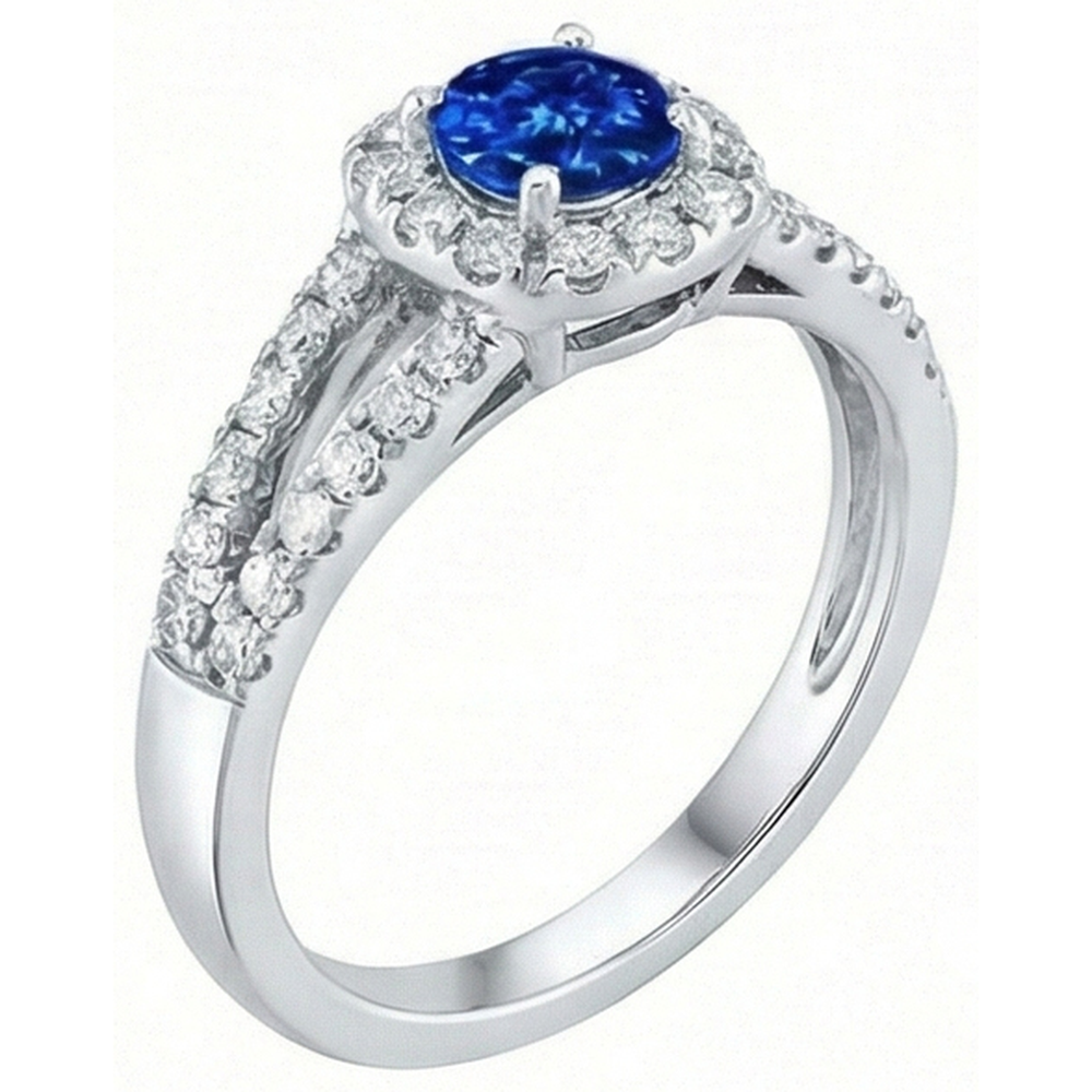 echter round diamant 3.25Karat ring Vorderansicht