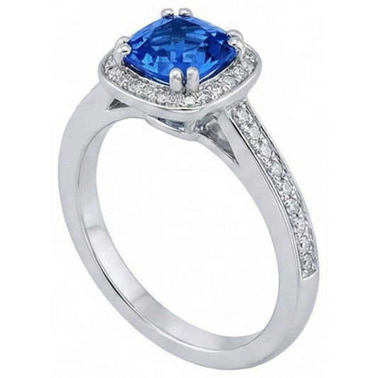 echter round diamant 3.35Karat ring Vorderansicht