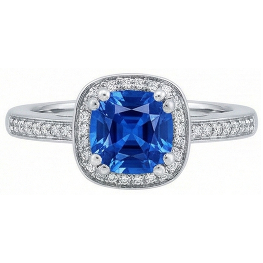 echter round diamant 3.35Karat ring Seitenansicht