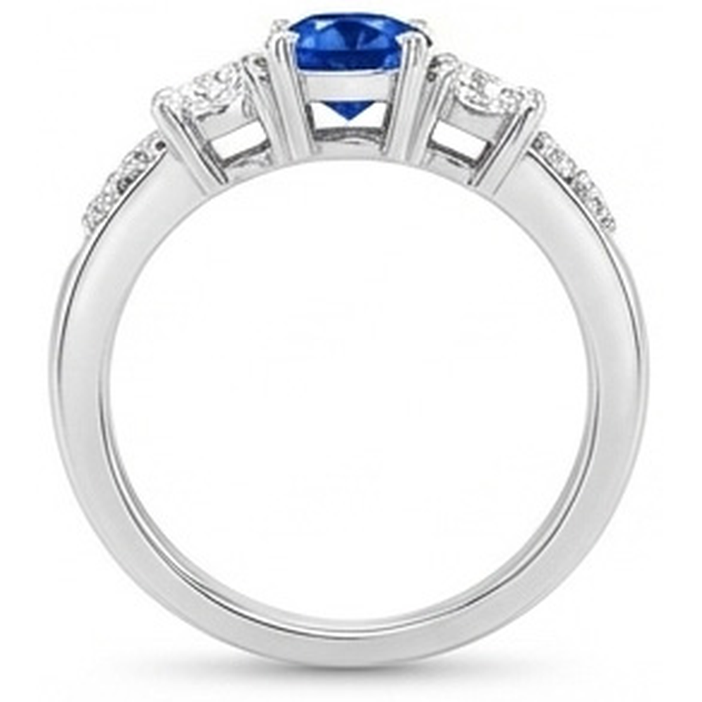 echter round diamant 3.40Karat ring auf Weiß