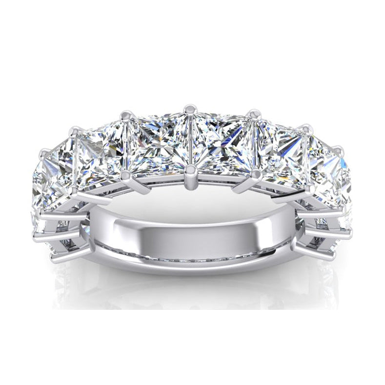 Eternity Band 14 Karat Weißgold mit Brillant – Frontansicht