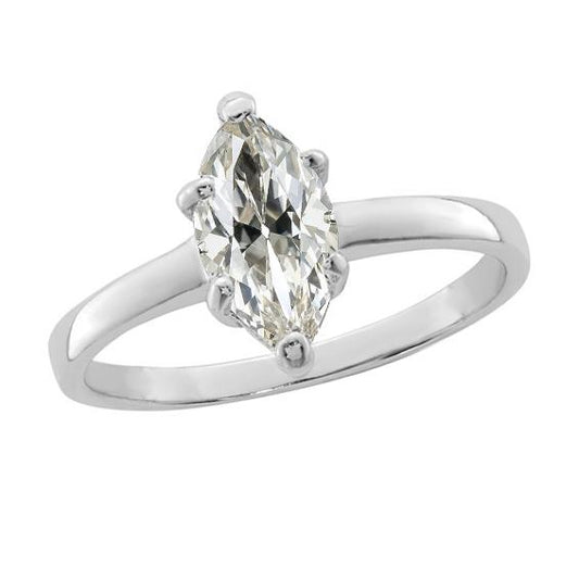 3.50 Karat Solitärring Marquise alter Bergmann Echt Diamant Damen Schmuck