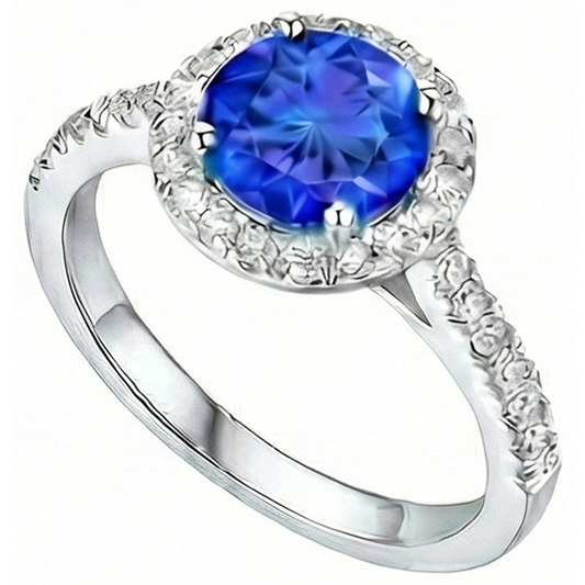 echter round diamant 3.50Karat ring Vorderansicht