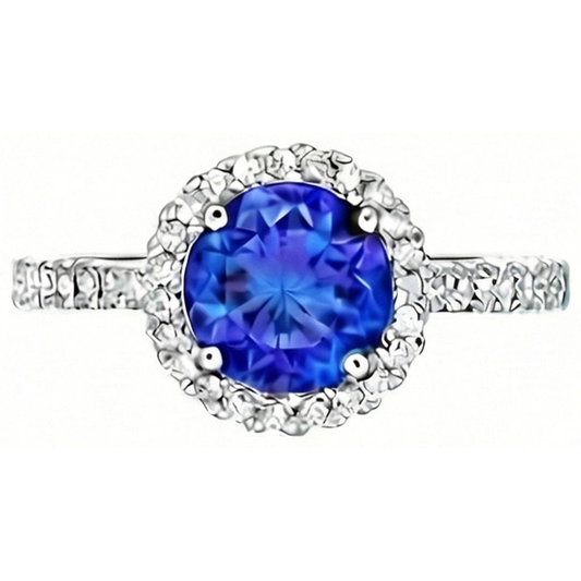 echter round diamant 3.50Karat ring Seitenansicht