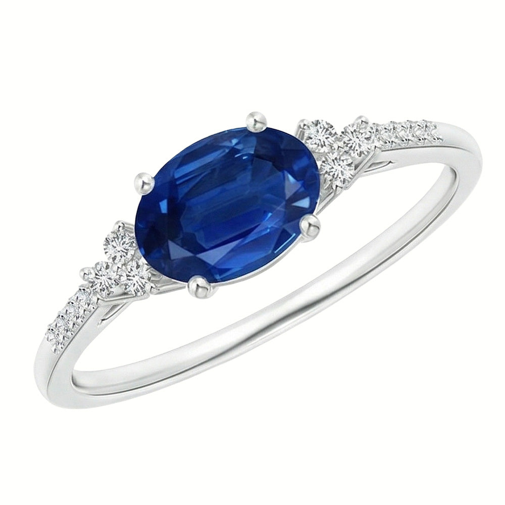 echter oval diamant 3.50Karat ring Vorderansicht