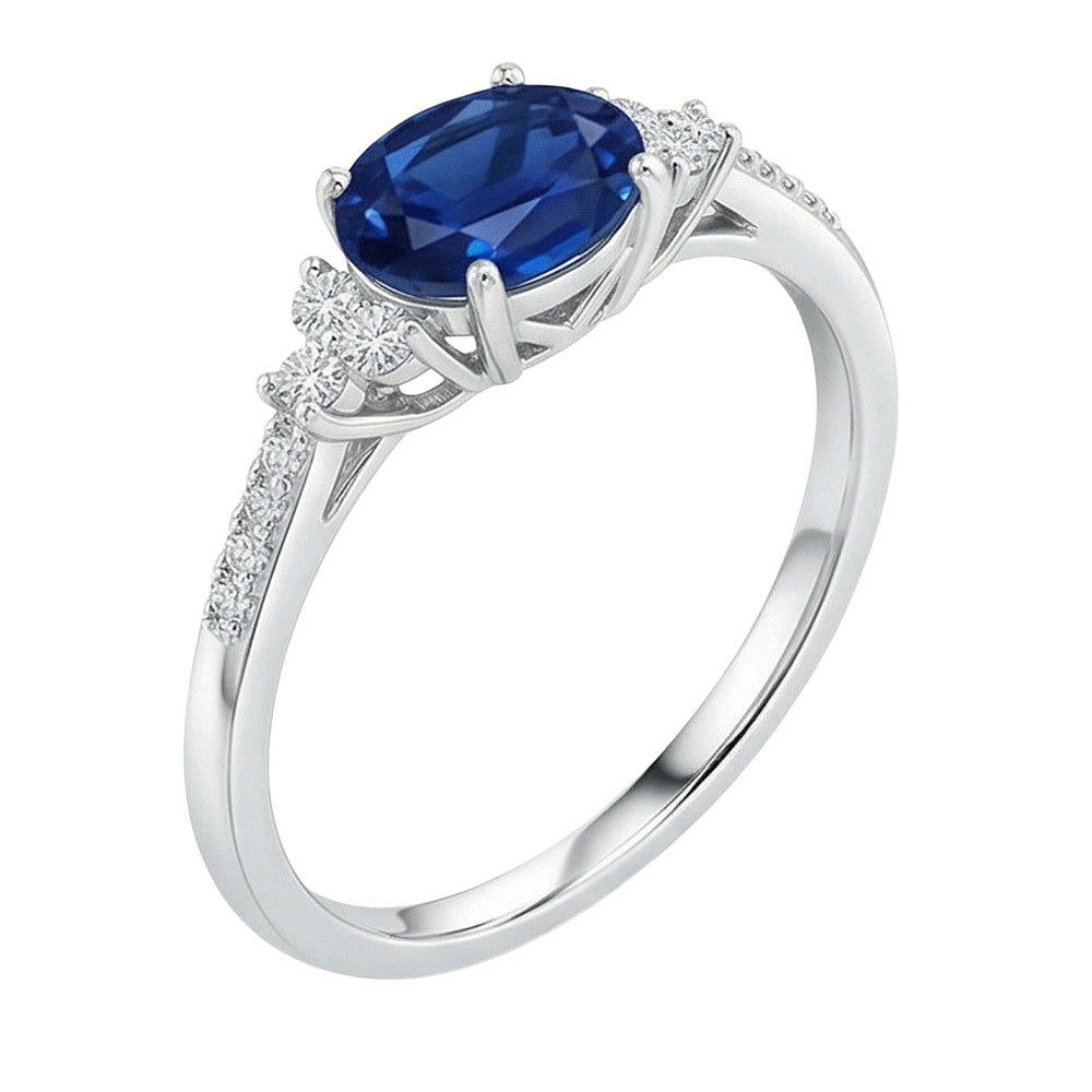 echter oval diamant 3.50Karat ring Seitenansicht