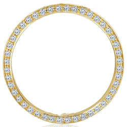 3,50 Karat, 41 mm, Gelbgold, 14K Diamant-Lünette, passend für Rolex Datejust oder Date Watch