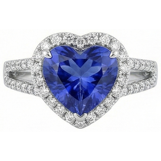 echter round diamant 3.60Karat ring Vorderansicht