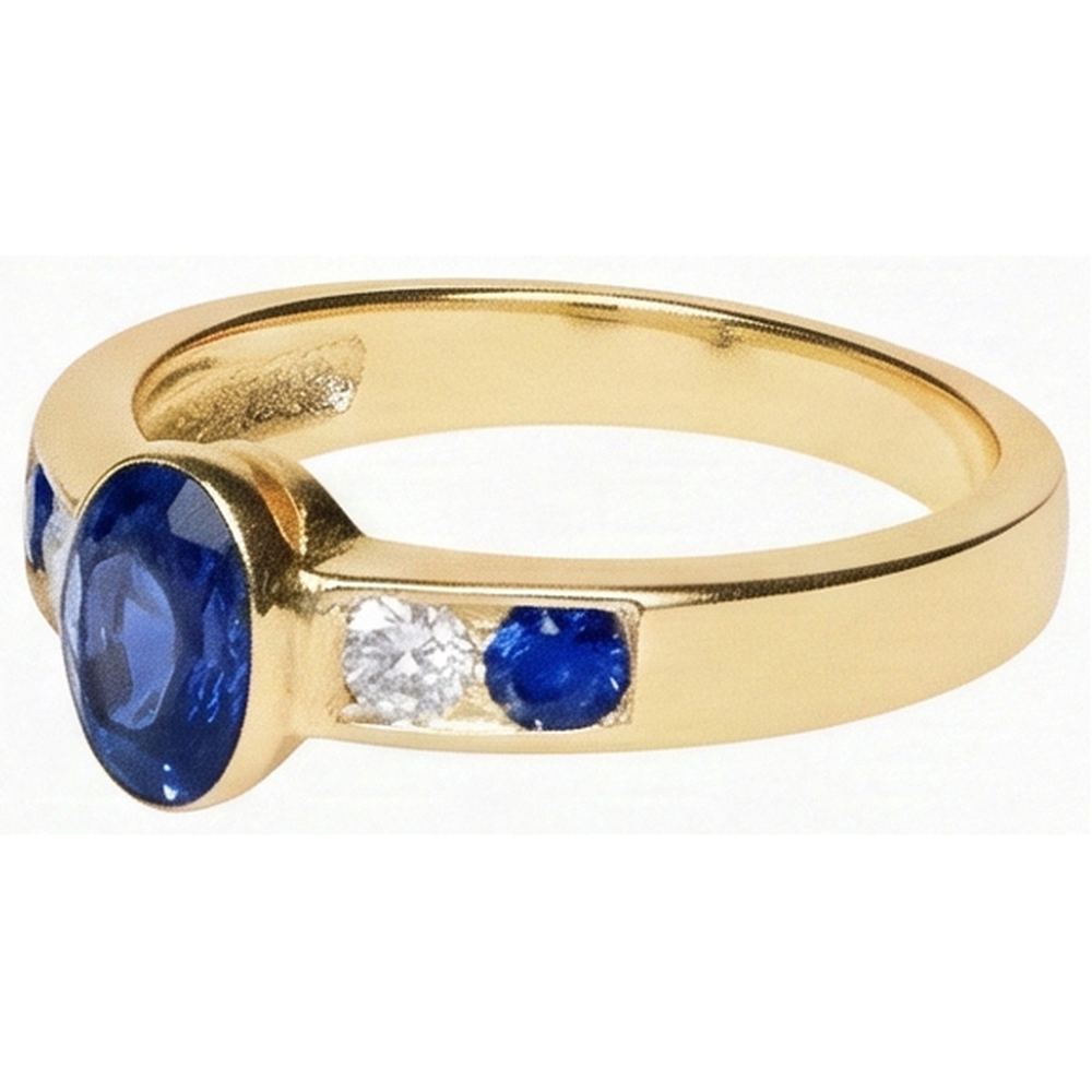 echter oval diamant 3.61Karat ring Detailansicht