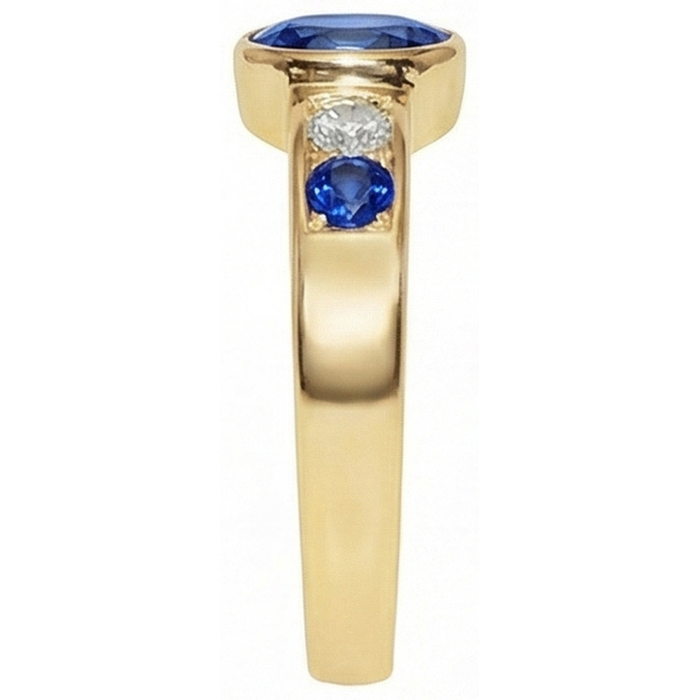 echter oval diamant 3.61Karat ring Draufsicht