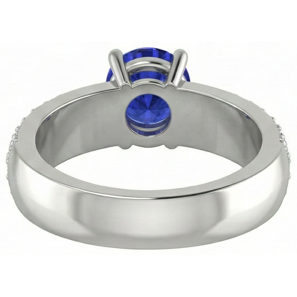 echter round diamant 3.70Karat ring auf Weiß