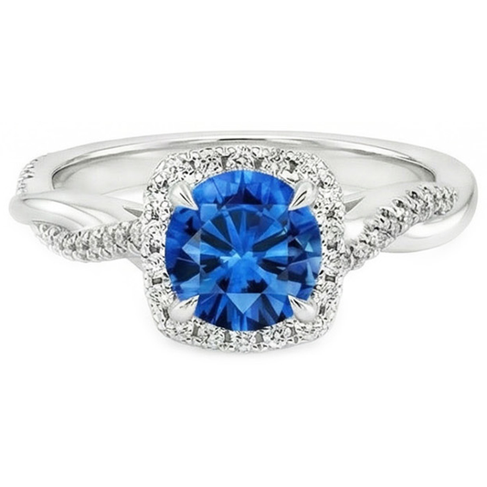 echter round diamant 3.70Karat ring Seitenansicht